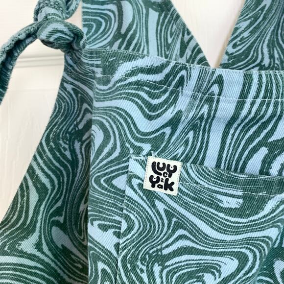 Lucy & Yak Easton 100% Organic Cotton Swirl Straight Dungaree Overalls Beau 24 - Picture 6 of 8